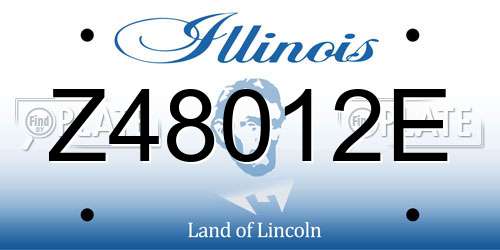 Z48012E Illinois License Plate