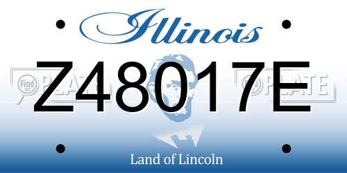 Z48017E Illinois License Plate