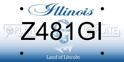 Z481GI Illinois License Plate