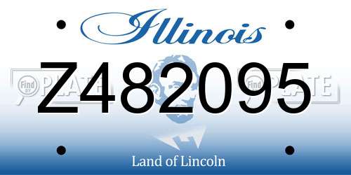 Z482095 Illinois License Plate