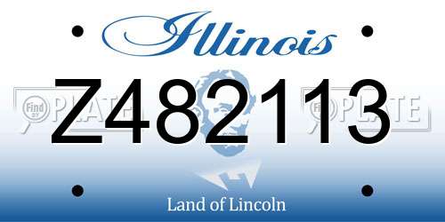 Z482113 Illinois License Plate