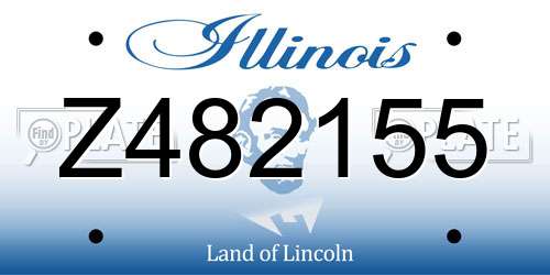 Z482155 Illinois License Plate
