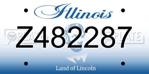Z482287 Illinois License Plate