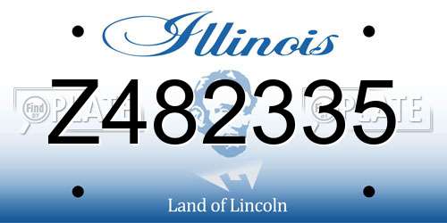 Z482335 Illinois License Plate
