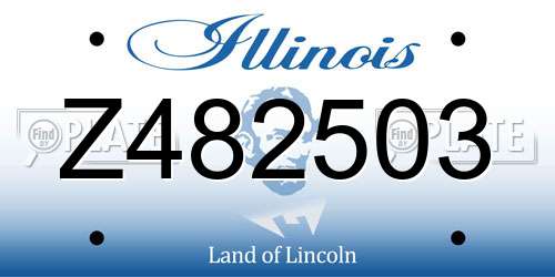 Z482503 Illinois License Plate