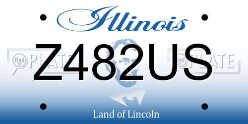 Z482US Illinois License Plate