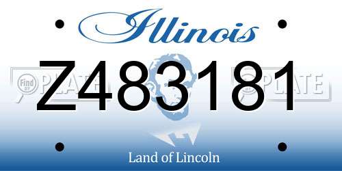 Z483181 Illinois License Plate