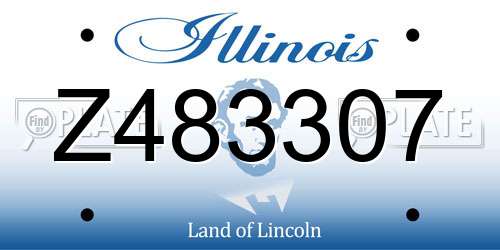 Z483307 Illinois License Plate