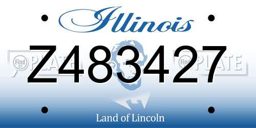 Z483427 Illinois License Plate