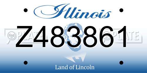 Z483861 Illinois License Plate
