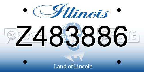 Z483886 Illinois License Plate