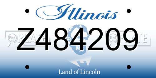 Z484209 Illinois License Plate