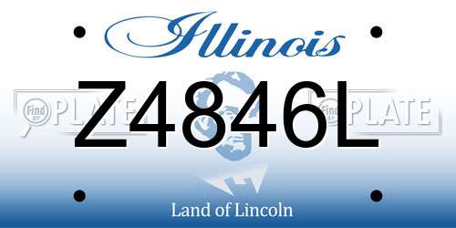 Z4846L Illinois License Plate