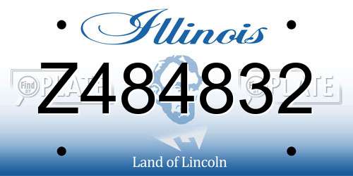 Z484832 Illinois License Plate