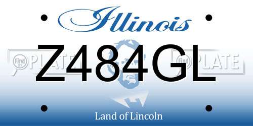 Z484GL Illinois License Plate
