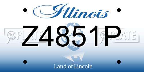 Z4851P Illinois License Plate