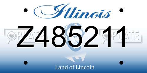 Z485211 Illinois License Plate