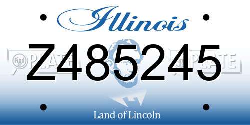Z485245 Illinois License Plate