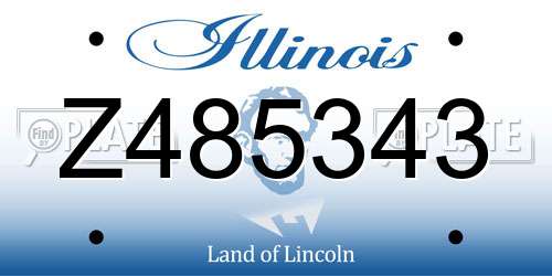 Z485343 Illinois License Plate