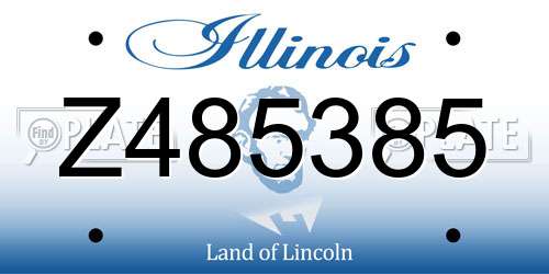 Z485385 Illinois License Plate