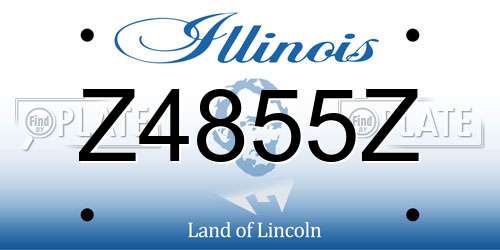 Z4855Z Illinois License Plate