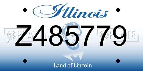 Z485779 Illinois License Plate