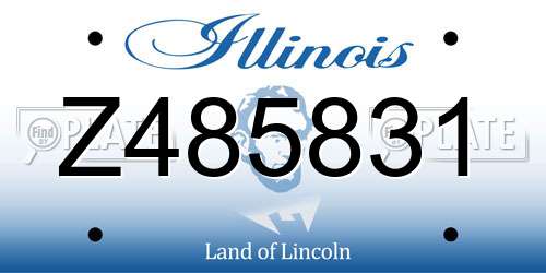 Z485831 Illinois License Plate