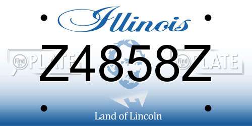 Z4858Z Illinois License Plate
