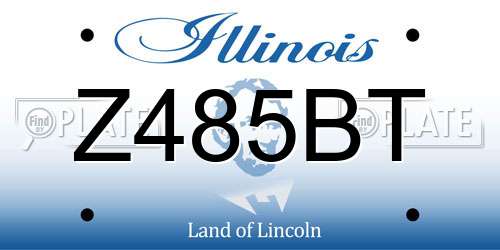 Z485BT Illinois License Plate