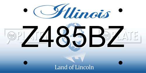 Z485BZ Illinois License Plate