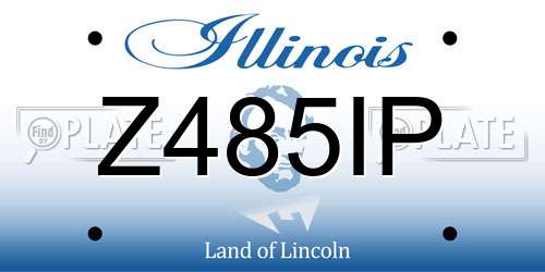 Z485IP Illinois License Plate