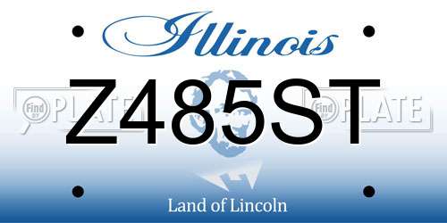 Z485ST Illinois License Plate