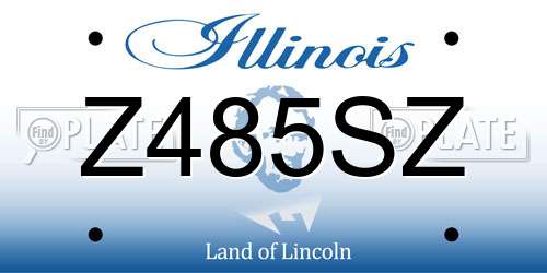 Z485SZ Illinois License Plate