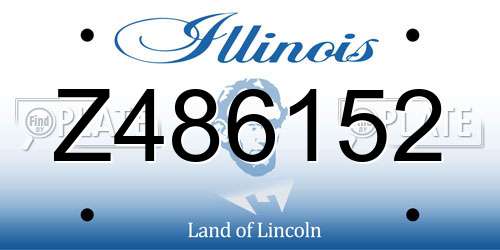 Z486152 Illinois License Plate