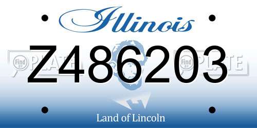 Z486203 Illinois License Plate