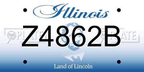 Z4862B Illinois License Plate