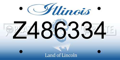 Z486334 Illinois License Plate