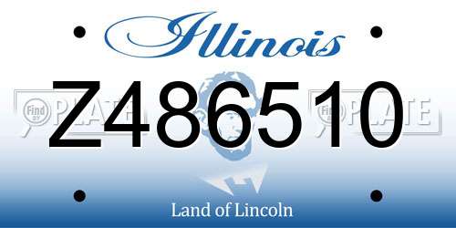 Z486510 Illinois License Plate