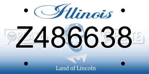 Z486638 Illinois License Plate