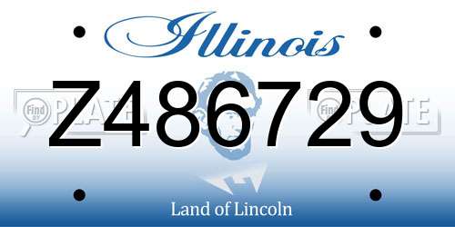 Z486729 Illinois License Plate