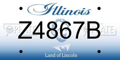 Z4867B Illinois License Plate