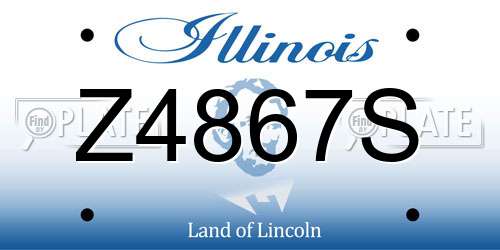 Z4867S Illinois License Plate