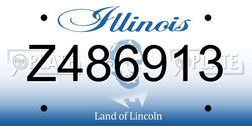 Z486913 Illinois License Plate