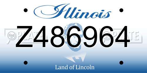Z486964 Illinois License Plate