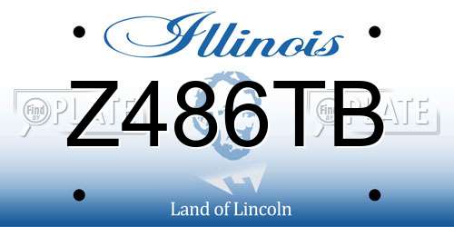 Z486TB Illinois License Plate