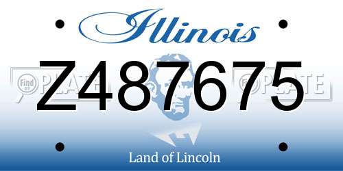 Z487675 Illinois License Plate