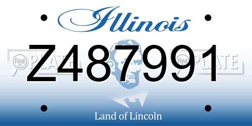 Z487991 Illinois License Plate