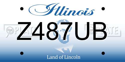 Z487UB Illinois License Plate