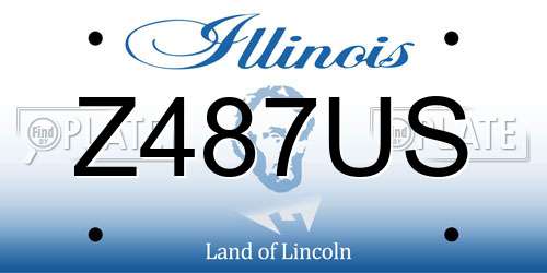 Z487US Illinois License Plate