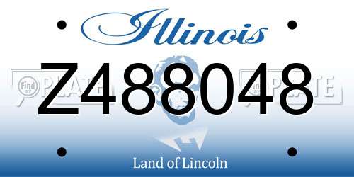 Z488048 Illinois License Plate